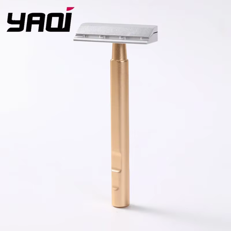 Rasoir de sécurité à lame simple YAQI Tachi en aluminium, design minimaliste pour un rasage en douce