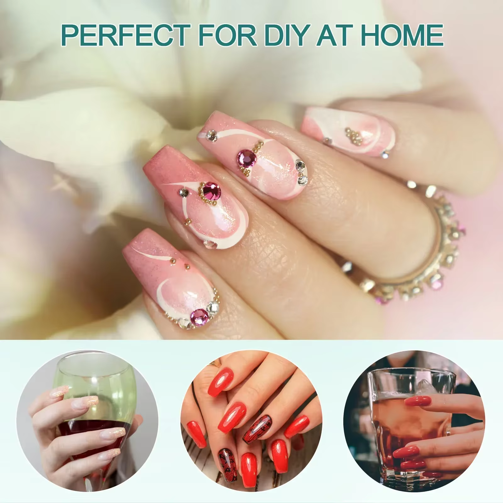Nailpop-Faux ongles gel X, extensions d'ongles faciles à tremper, forme moyenne et courte, amande/ca