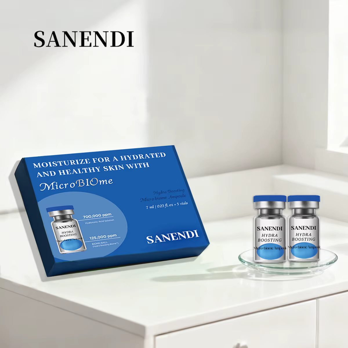Sanendi essence hydratante visage Micro BlO me essence apaise la peau défense de l'âge visage raffer