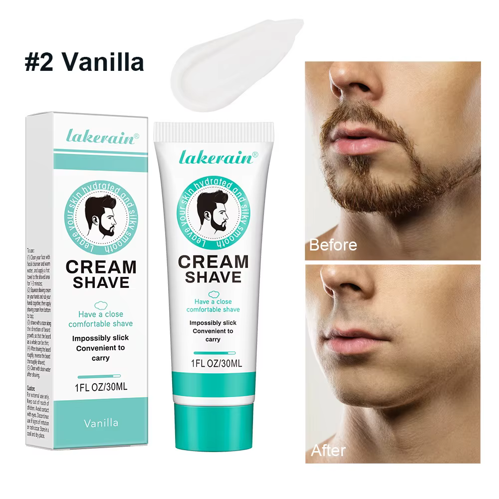 Crème à raser douce pour hommes 30 ml, soin de la peau de la barbe, gel à raser