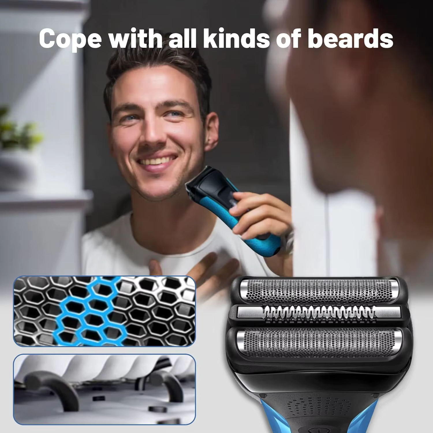 Nouvelle tête de remplacement 32B compatible avec les rasoirs électriques Braun Series 3 3000s 3010s 3020s 3030s 300s 301s 310s 320s 330s