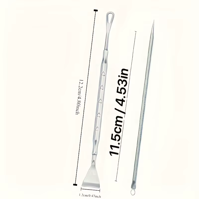 Kit d'extraction de comédons 2 pièces + extracteur de points noirs à double tête