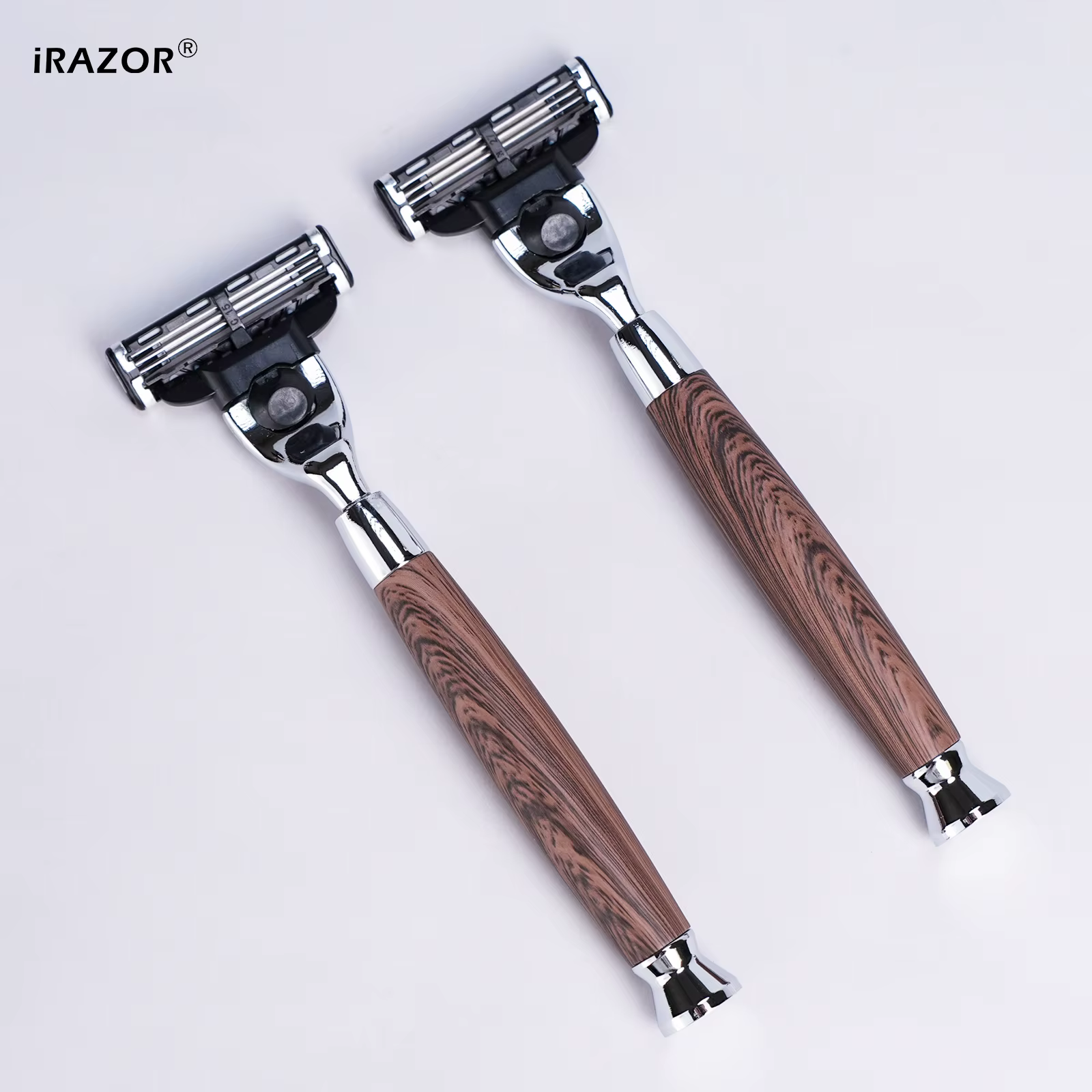 Rasoir classique iRAZOR à grain de bois
