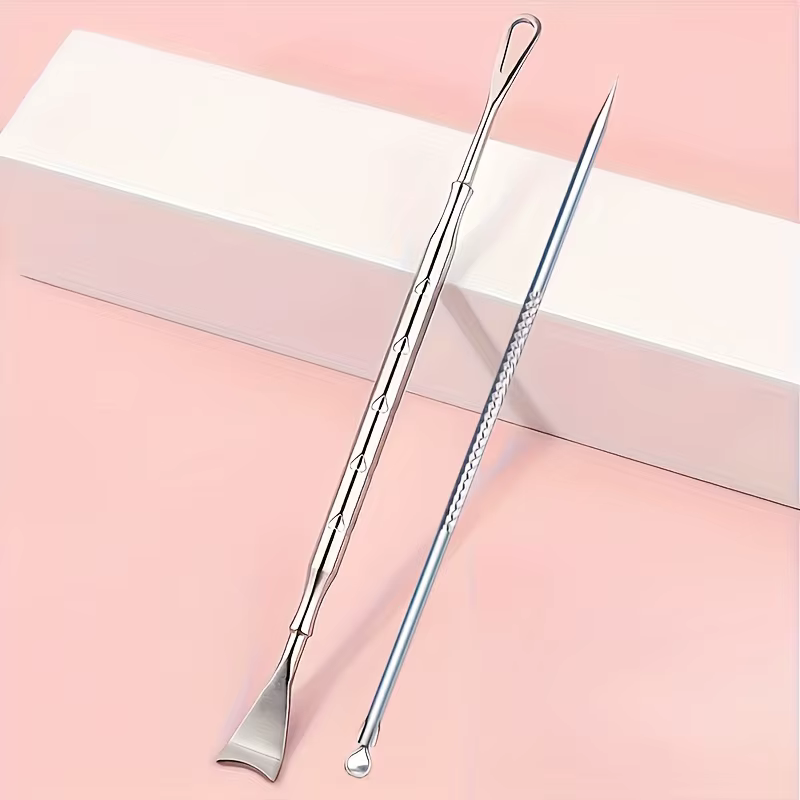 Kit d'extraction de comédons 2 pièces + extracteur de points noirs à double tête