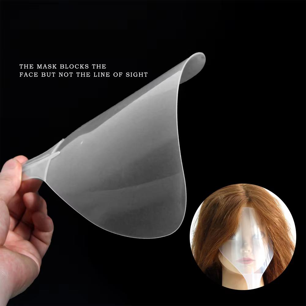 Bouclier facial en plastique transparent pour barbier