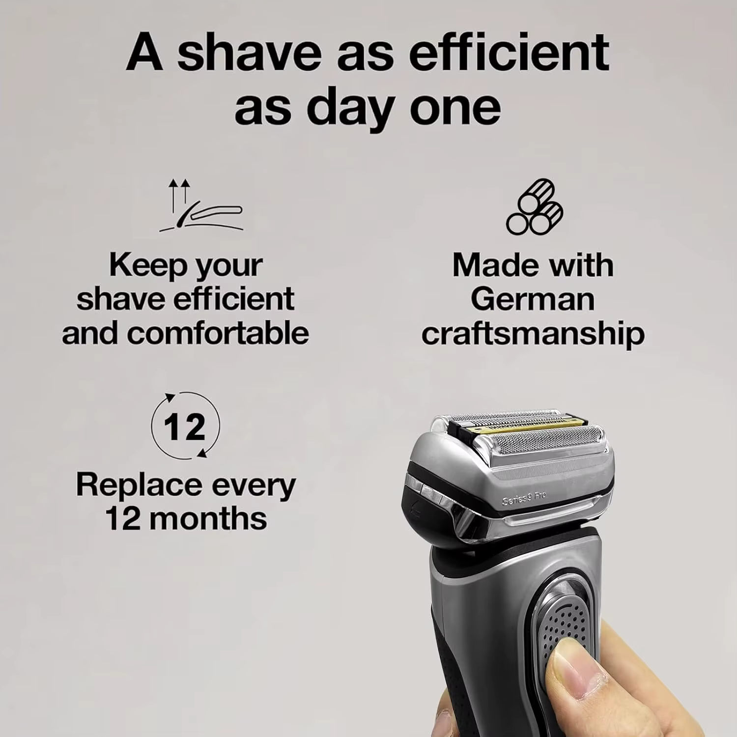 Nouvelle tête de rasoir de rechange 94M compatible avec les rasoirs électriques Braun Series 9 Pro 9290cc 9291cc 9370cc 9376cc 9293s 9260s