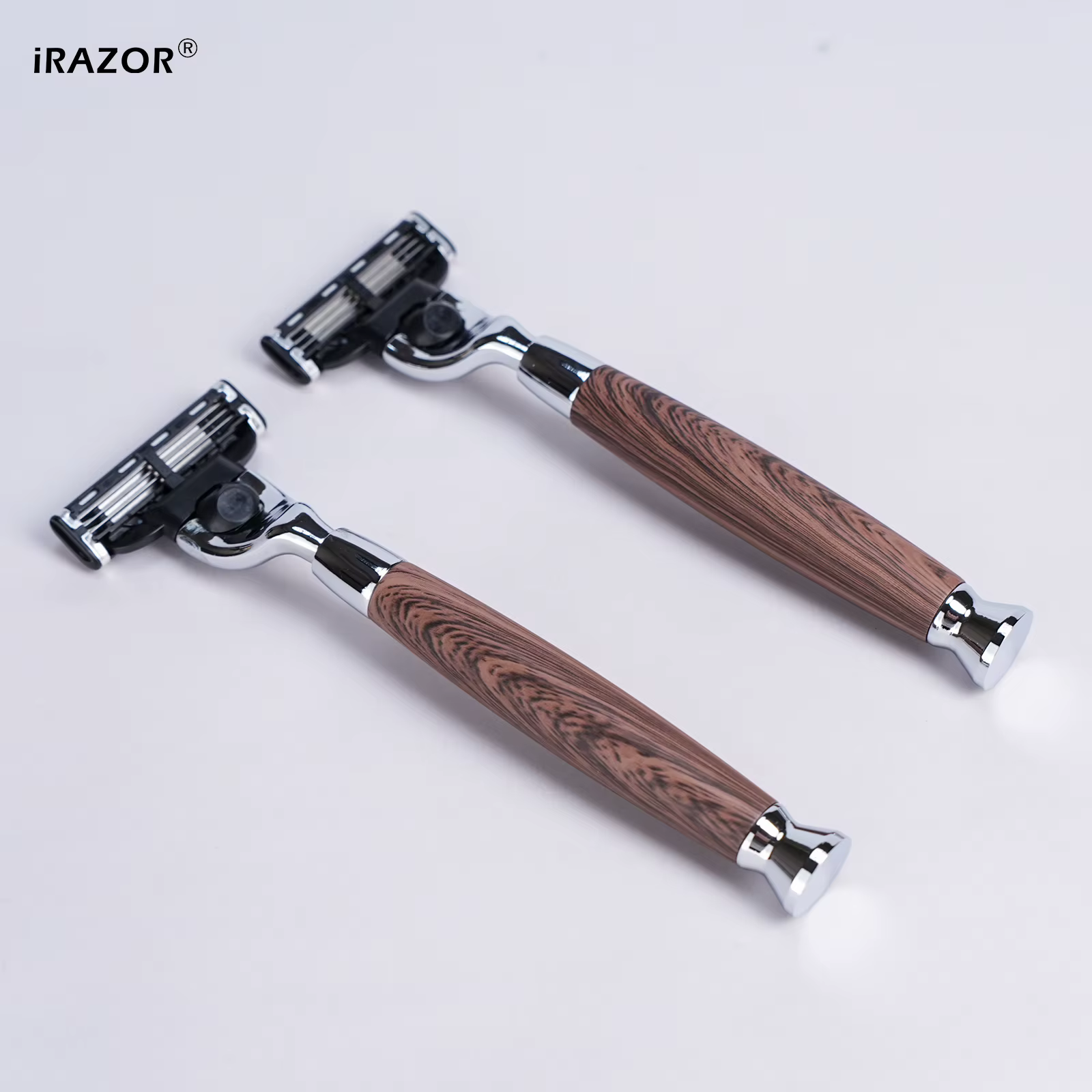 Rasoir classique iRAZOR à grain de bois