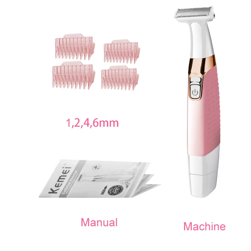 Kemei-Épilateur électrique aste pour femme, rasoir pour dame