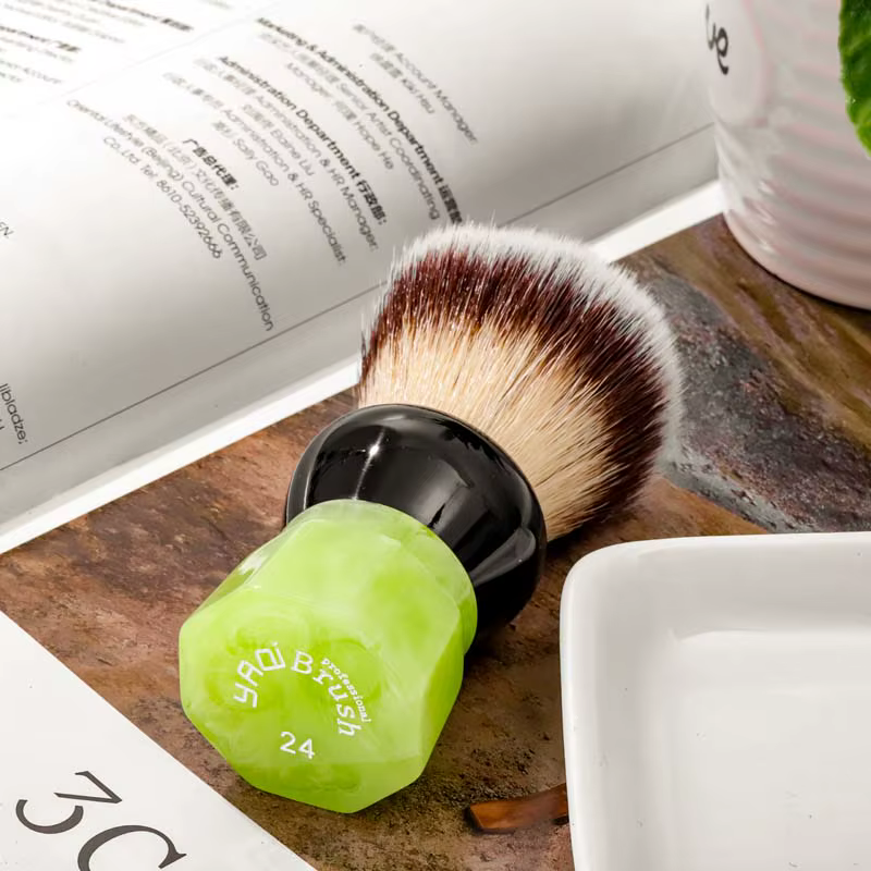 YAQI – brosse de rasage humide pour hommes, cheveux synthétiques Mojito