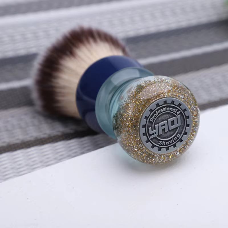 YAQI – brosse de rasage pour hommes, en cheveux synthétiques, 24mm
