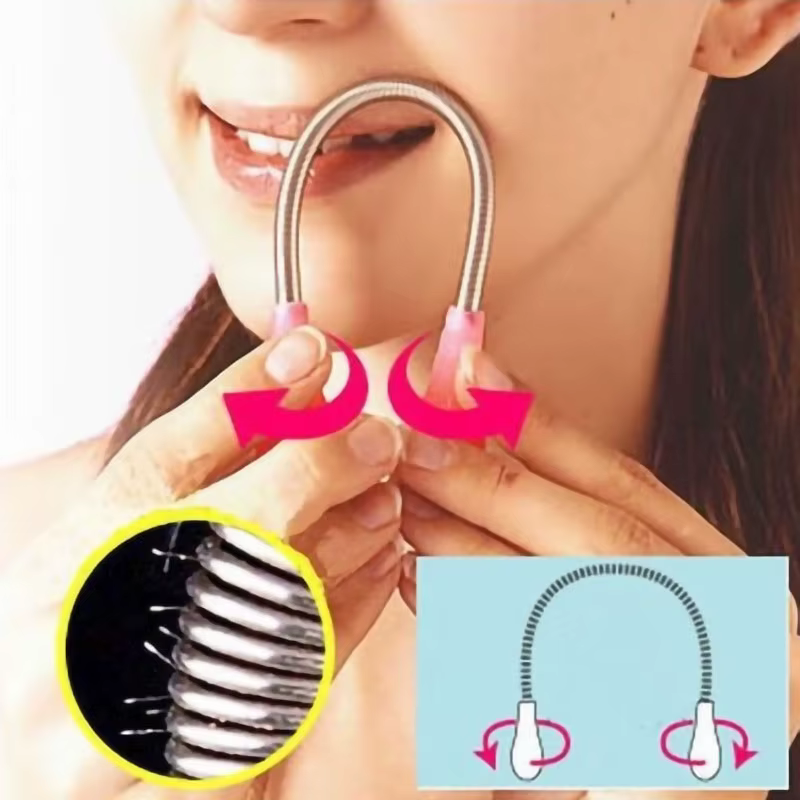 Visage cheveux ressort dissolvant bâton épilateur