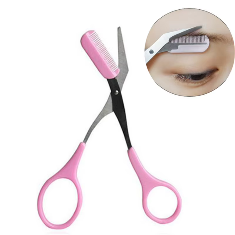 Ciseaux de précision pour sourcils avec peigne