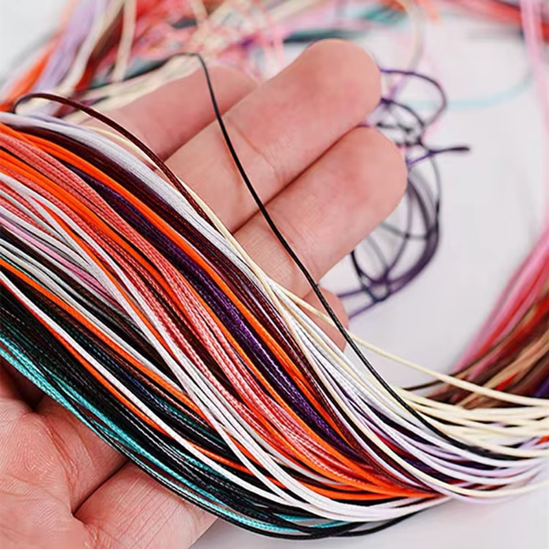 Corde de perles cirées pour bijoux, collier, bracelet fait main, bricolage, nouveau, 1.5mm, 10 mètres