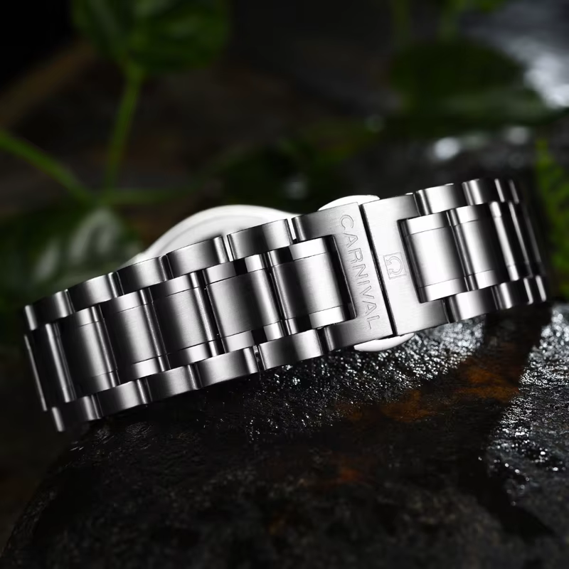 CARNAVAL-Montre de marque de luxe pour hommes, montres-bracelets étanches à quartz en acier inoxydable solide, horloge pour hommes, Reloj zones bre