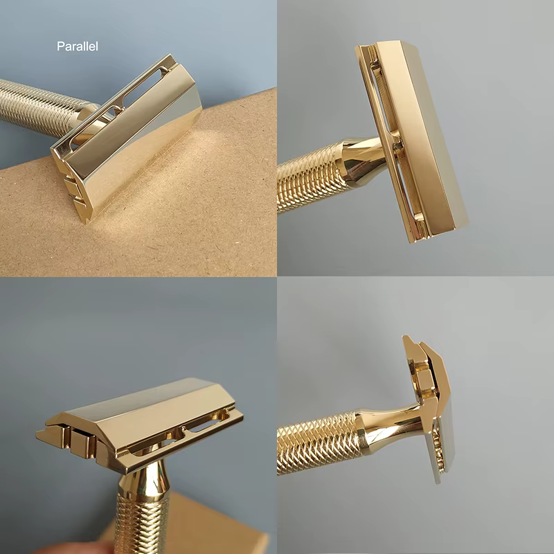 Dscosmetic D8/S9 Rasoir de sécurité à double tranchant en laiton FABRIQUÉ PAR CNC