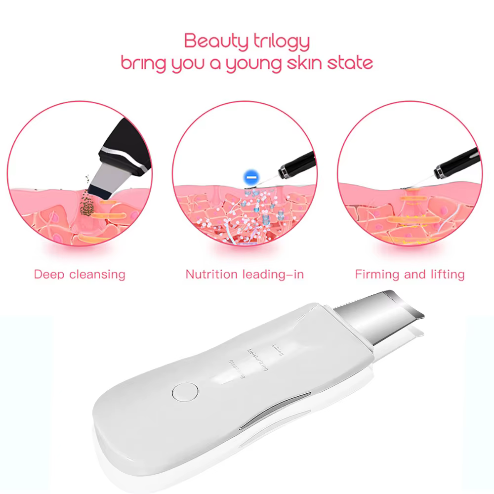 Épurateur de peau à ultrasons à vibrations profondes