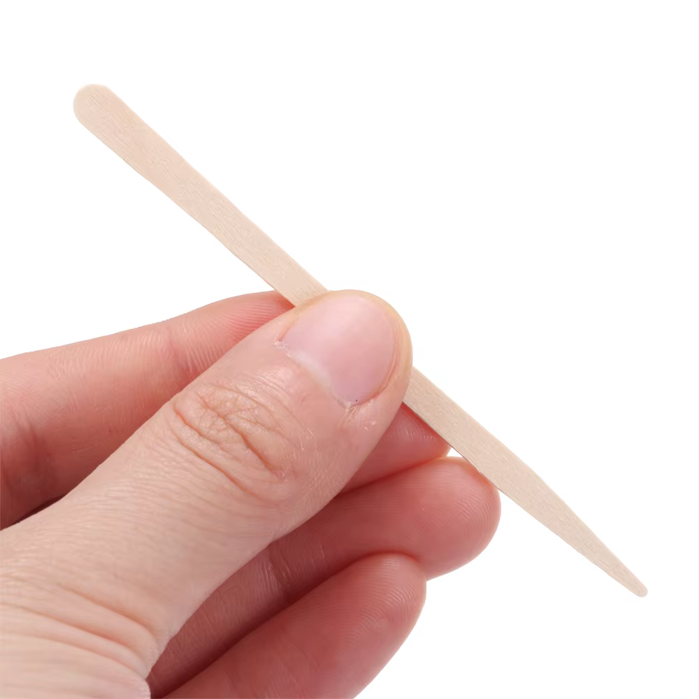 Bâtonnets applicateurs en bois pour épilation du visage et des sourcils