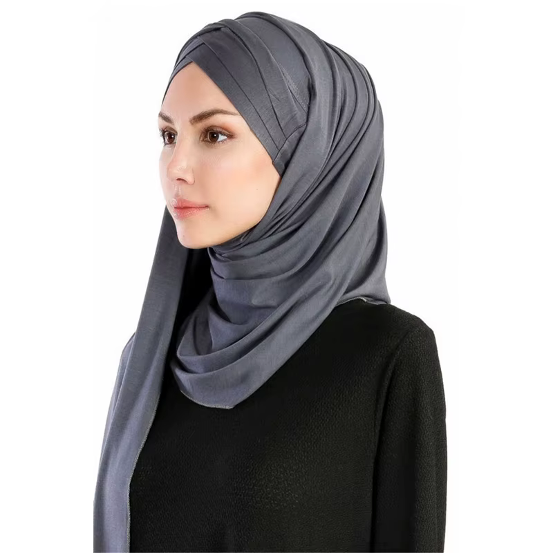 Hijab musulman instantané en coton uni doux pour femme, écharpe en jersey, châles et enveloppes, écharpe de sauna prête à porter, nouveau, 2023