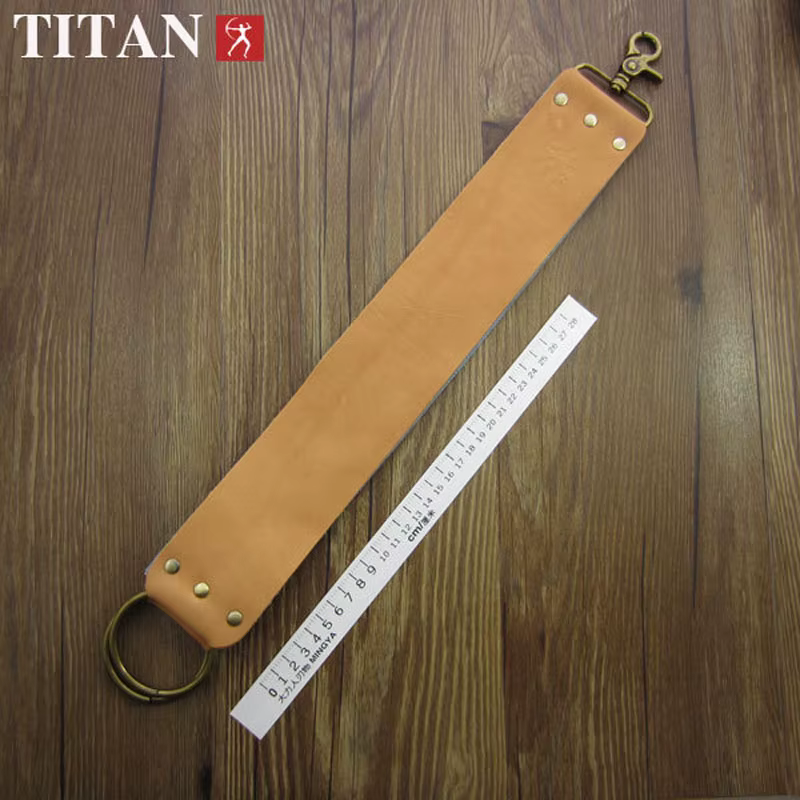 Cordon en cuir Titan pour garder les lames de rasoir tranchantes