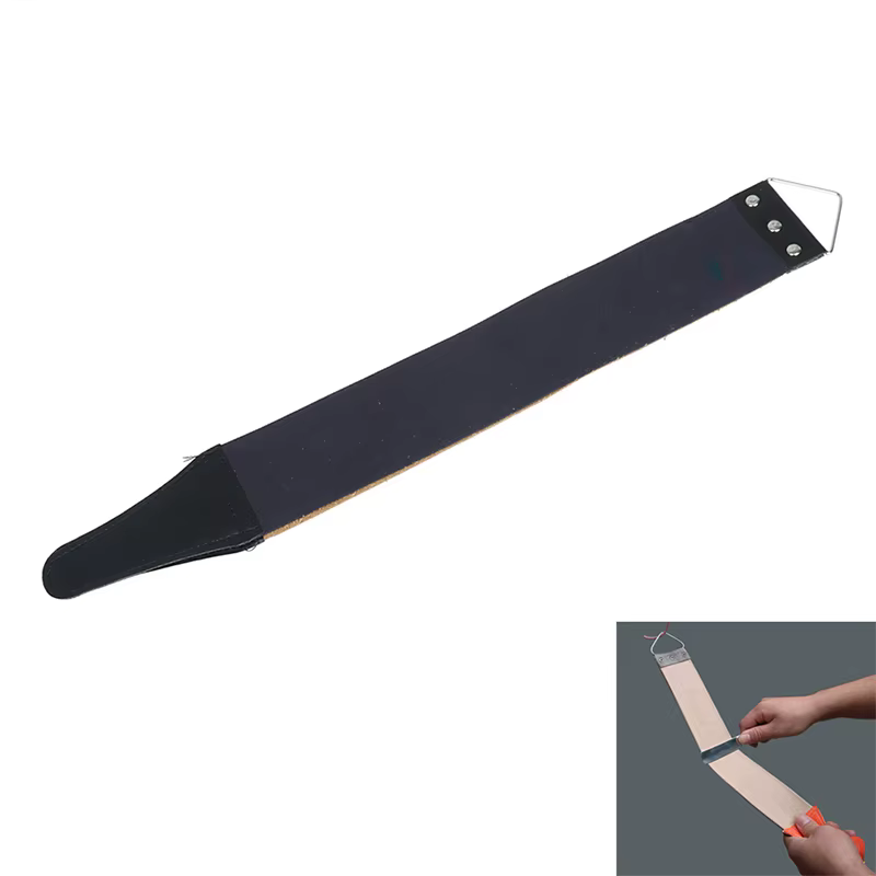 Sangle de rasage en cuir et toile pour hommes