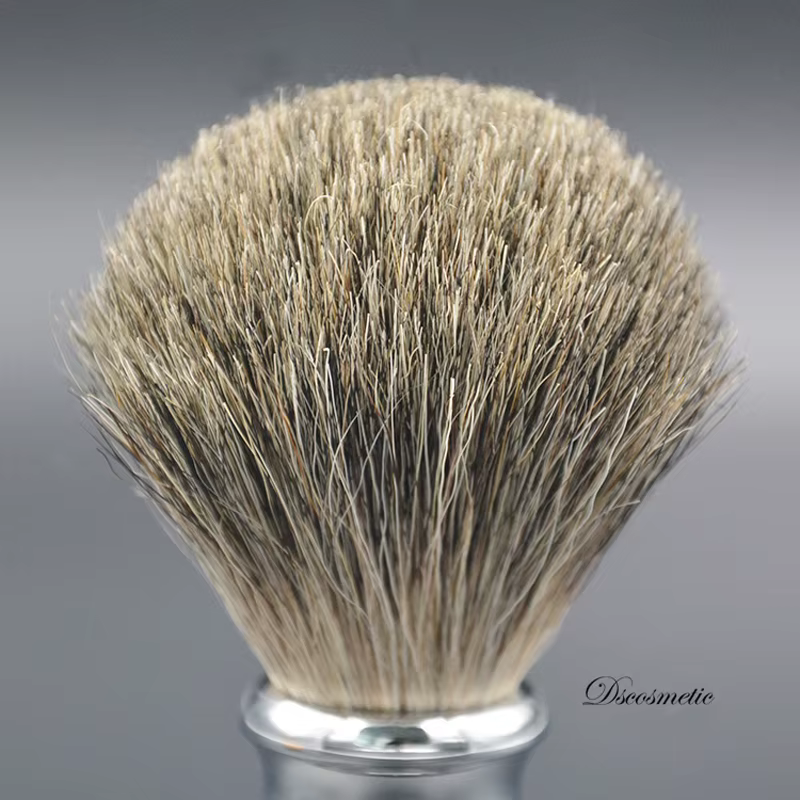 Brosse à raser poils de blaireau pur avec manche en résine