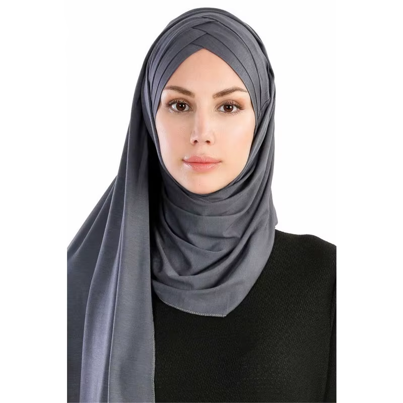 Hijab musulman instantané en coton uni doux pour femme, écharpe en jersey, châles et enveloppes, écharpe de sauna prête à porter, nouveau, 2023