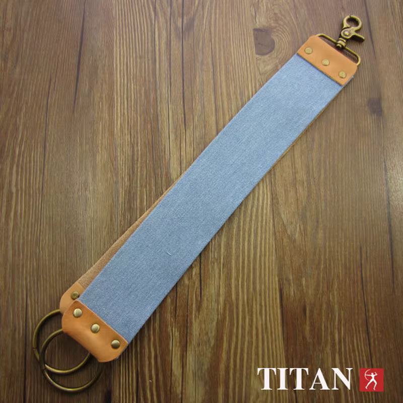 Cordon en cuir Titan pour garder les lames de rasoir tranchantes