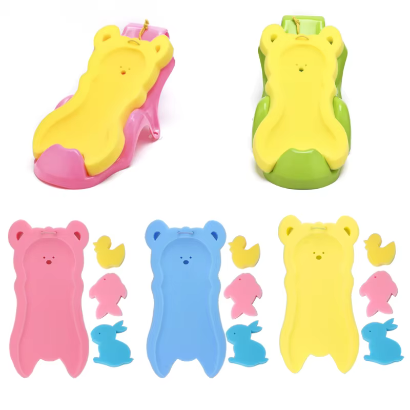Coussin éponge antidérapant pour nouveau-né, bain pour bébé, soins pour bébé
