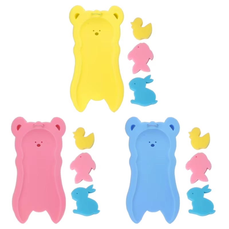 Coussin éponge antidérapant pour nouveau-né, bain pour bébé, soins pour bébé