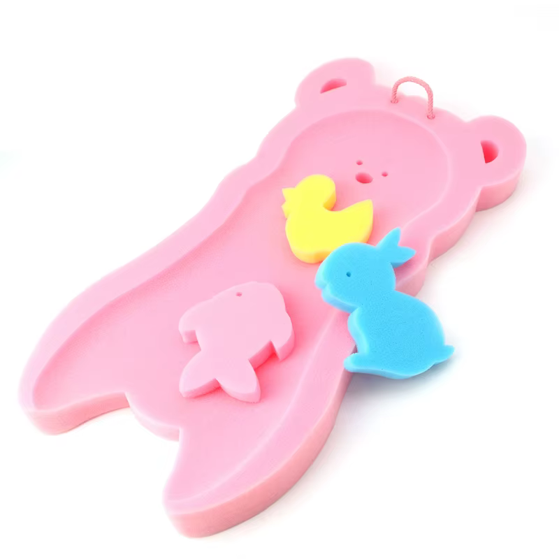 Coussin éponge antidérapant pour nouveau-né, bain pour bébé, soins pour bébé