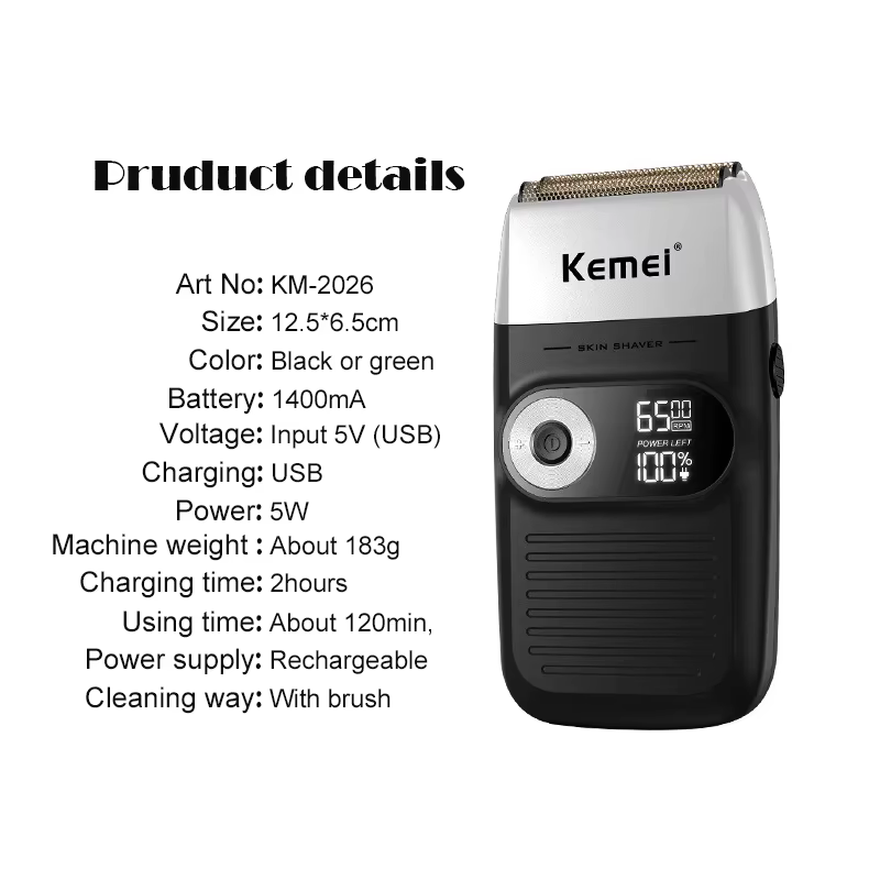 Kemei rasoir électrique hommes