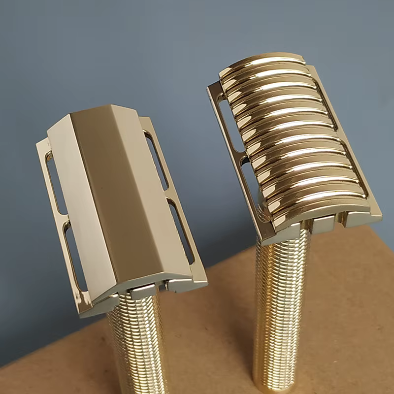 Dscosmetic D8/S9 Rasoir de sécurité à double tranchant en laiton FABRIQUÉ PAR CNC