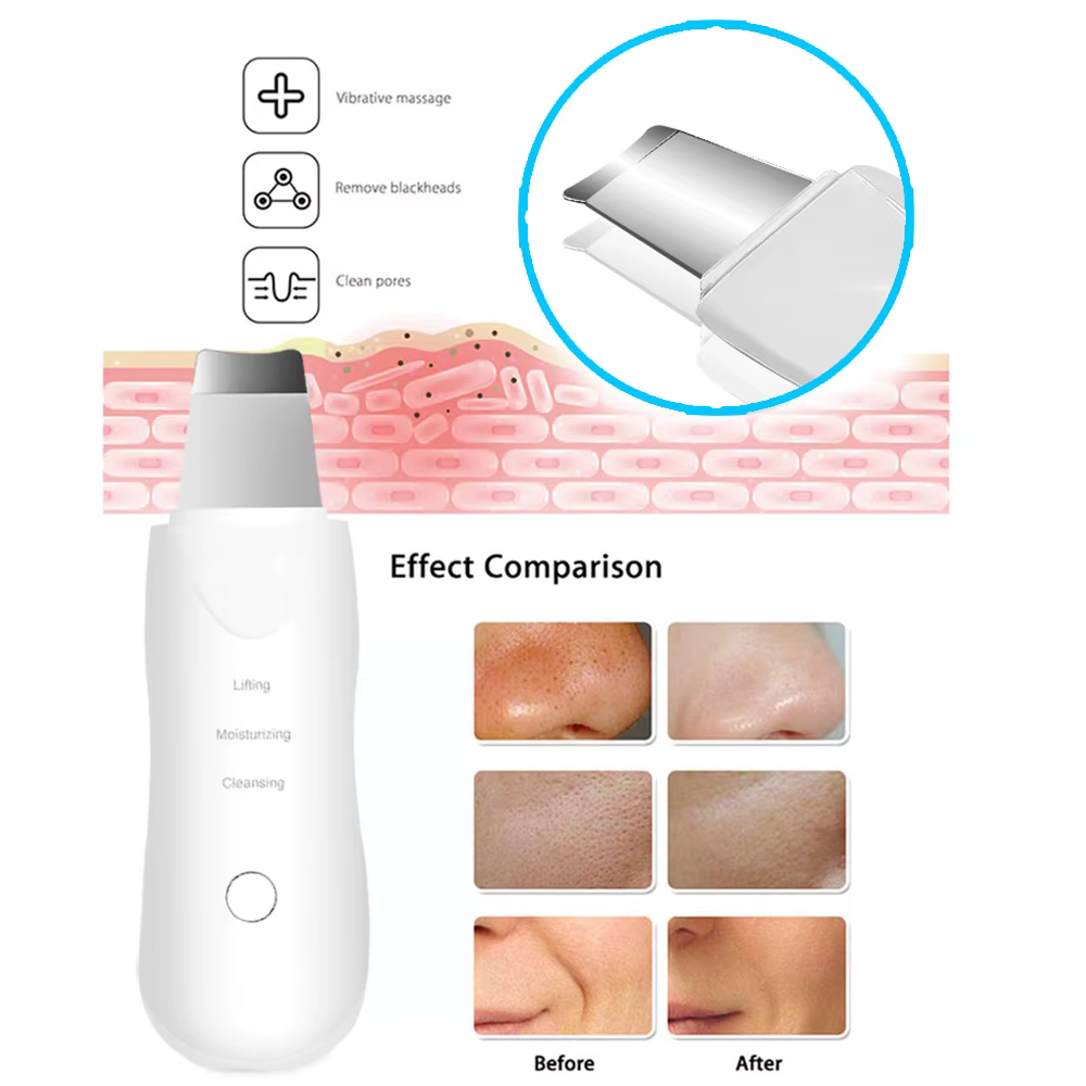 Épurateur de peau à ultrasons à vibrations profondes
