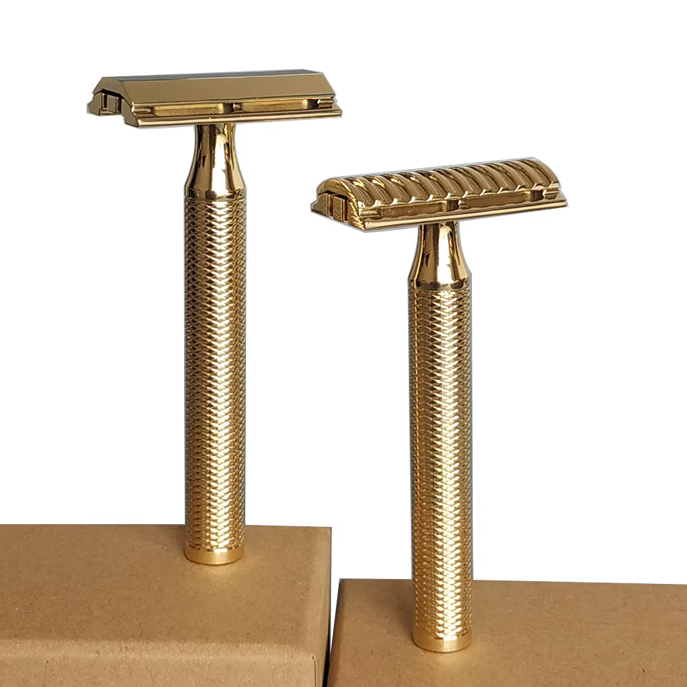 Dscosmetic D8/S9 Rasoir de sécurité à double tranchant en laiton FABRIQUÉ PAR CNC