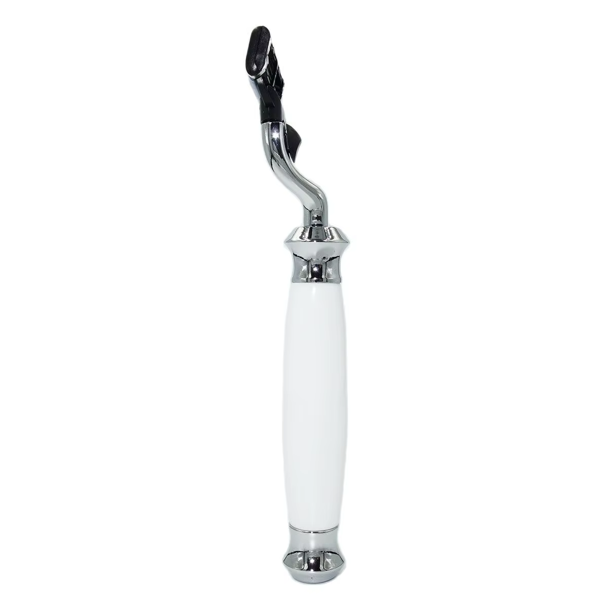IRAZOR Classic Mach 3 rasoir de sécurité pour hommes rasage de la barbe épilation poignée acrylique en résine blanche avec cartouche de lame à 3 couches