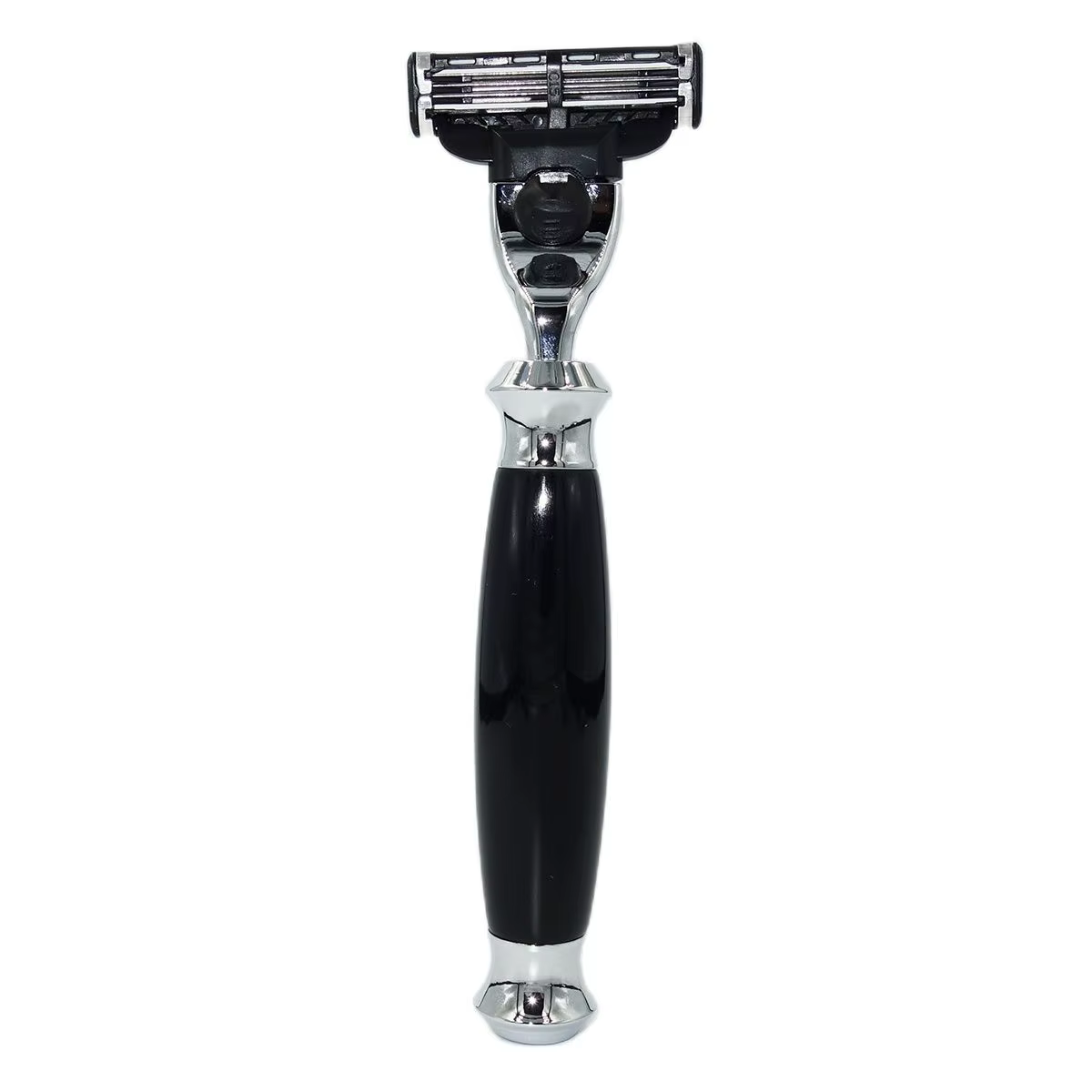 IRAZOR Classic Mach 3 rasoir de sécurité pour hommes rasage de la barbe épilation poignée acrylique en résine blanche avec cartouche de lame à 3 couches