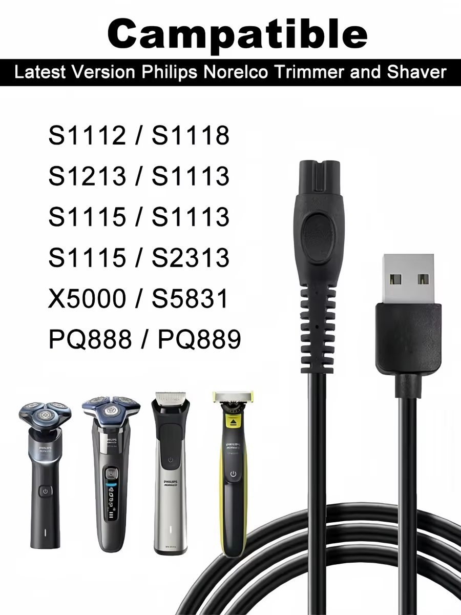Nouveau chargeur pour rasoir Philips Norelco MG9520/50 MG7910/49 MG5910/49 PQ888 S1112 S1118 QP2724/90 QP2834/70 S2313 X5000 S5831