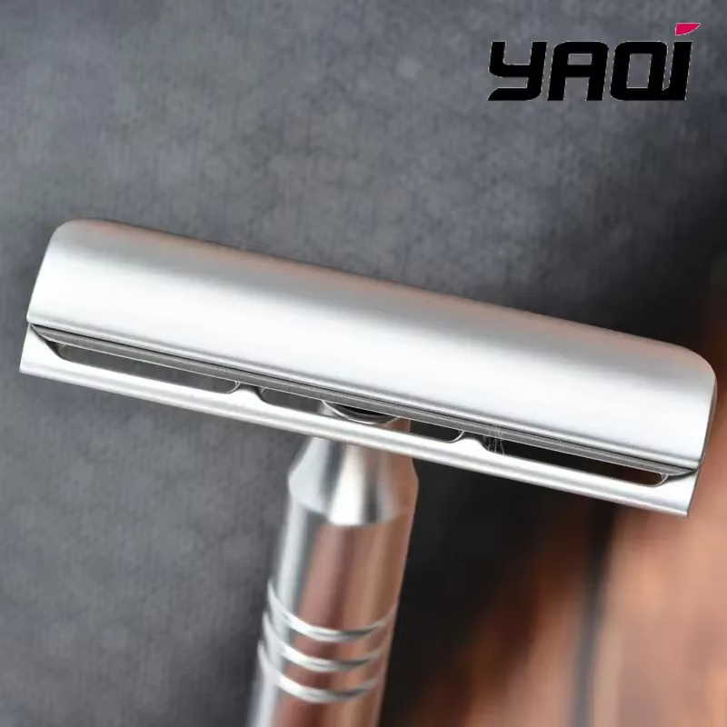 Rasoir YAQI couleur Chrome mat lame AC Excalibur à un seul tranchant hommes rasage sécurité