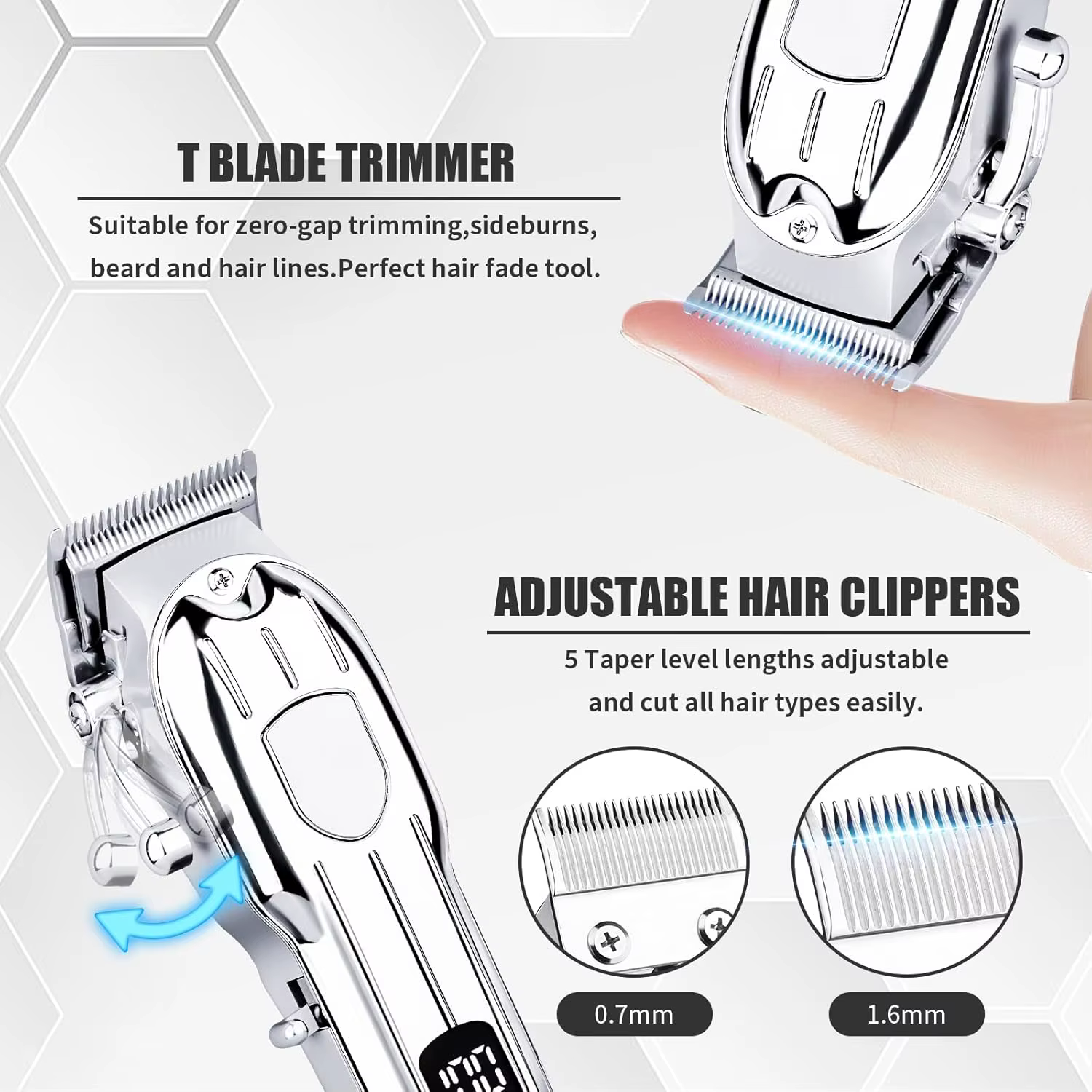 Tondeuse à cheveux et à barbe pour hommes