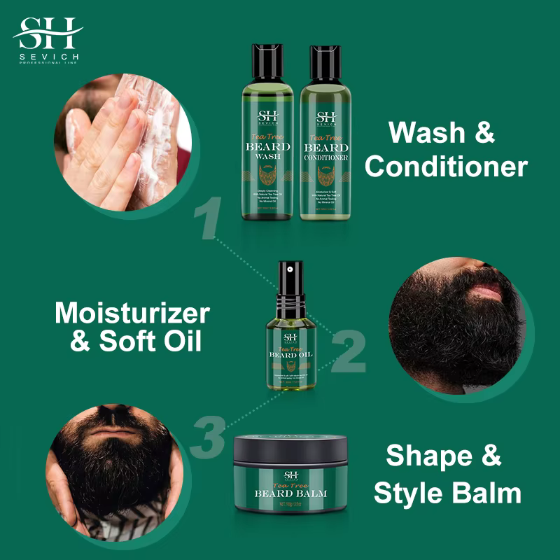Huile de croissance de barbe pour hommes
