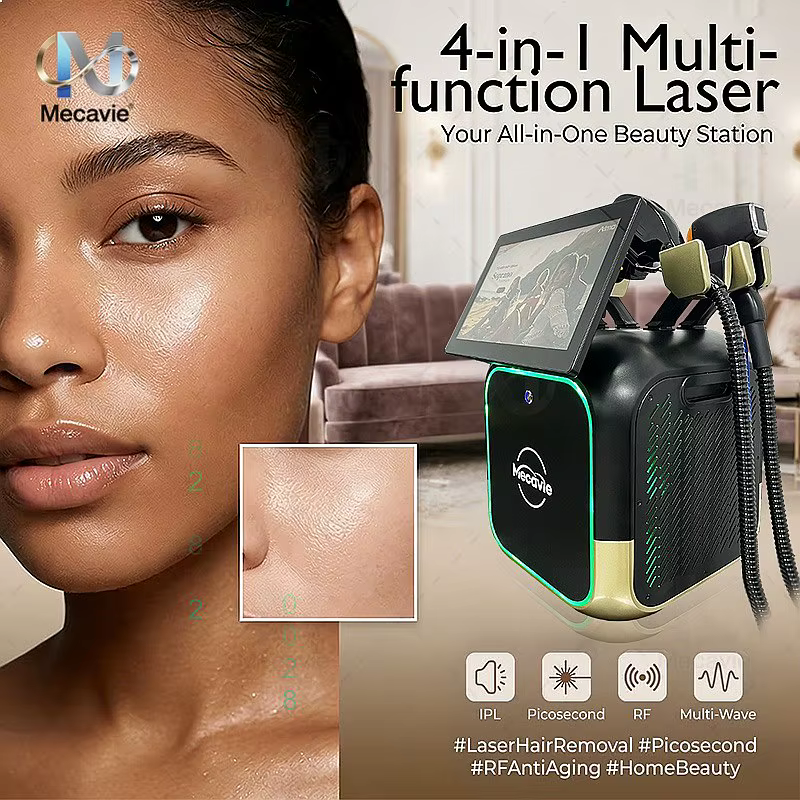 Appareil professionnel 4-en-1 IPL RF Diode Pico Laser pour l'épilation permanente