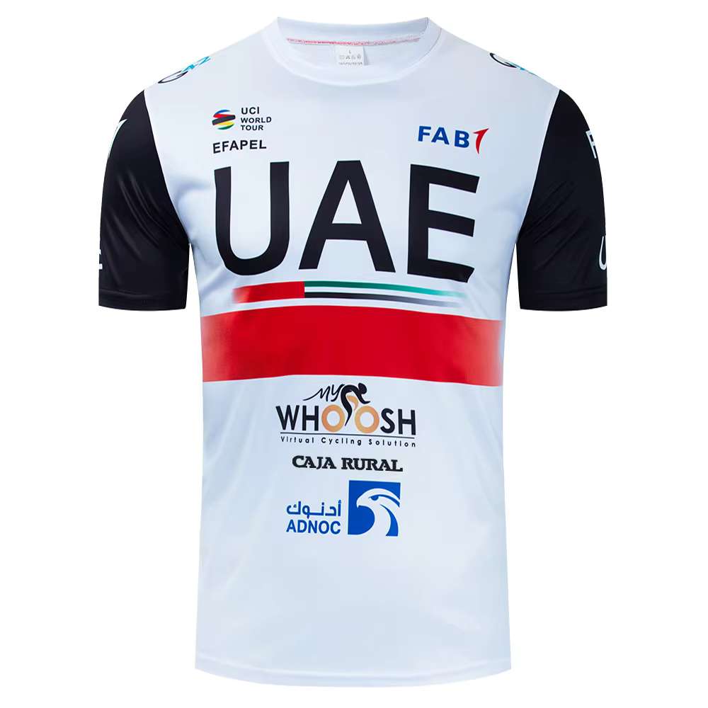 Maillot de cyclisme blanc des Émirats arabes unis 2024 pour hommes, maillot d'équipe Ciclismo, séchage rapide, t-shirt de sport pour le vélo