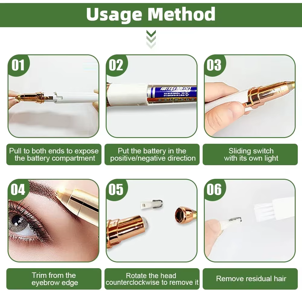 Tondeuse à sourcils, rasoir facial portable