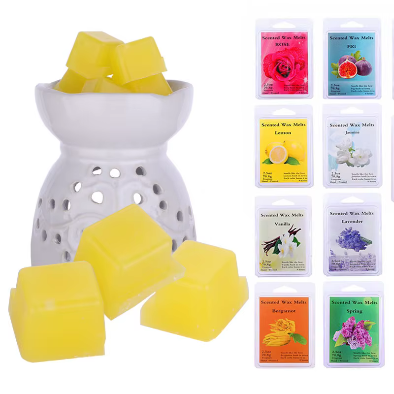 Cubes de cire solides parfumés aux huiles essentielles végétales, matériau pour bougies DIY, purificateur d'air, relaxant, parfum d'ambiance pour la maison, cires fondantes