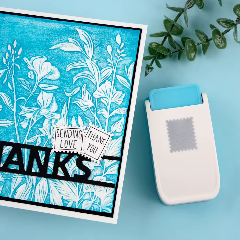 Machine à embosser les timbres-poste avec poinçon rectangulaire de 1x0,8 pouce, outil de bricolage pour scrapbooking et fournitures de fabrication de cartes