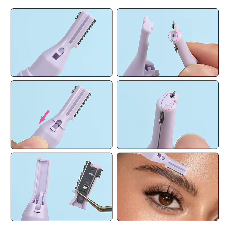 1 pièces tondeuse à sourcils électrique visage épilateur Mini Portable femmes corps rasoir cou lèvres bras et jambes