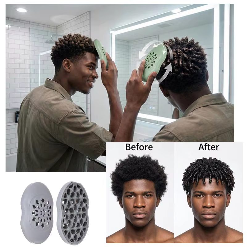 1 brosse professionnelle pour cheveux bouclés africains, outil de coiffure magique pour boucles, ondulations et dreadlocks, réutilisable, pour cheveux afro
