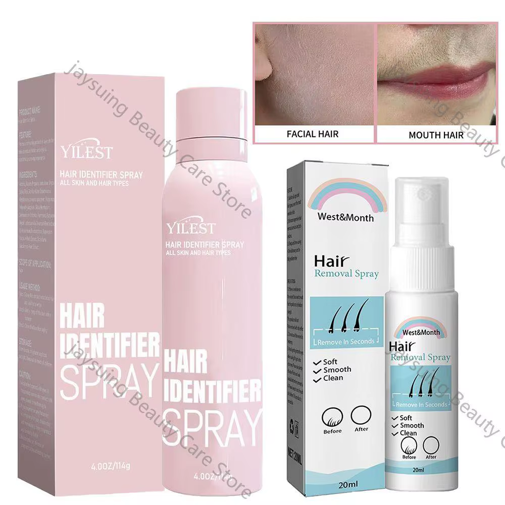 Spray d'identification des cheveux pour le rasage du visage, formule douce, épilation efficace pour les peaux sensibles