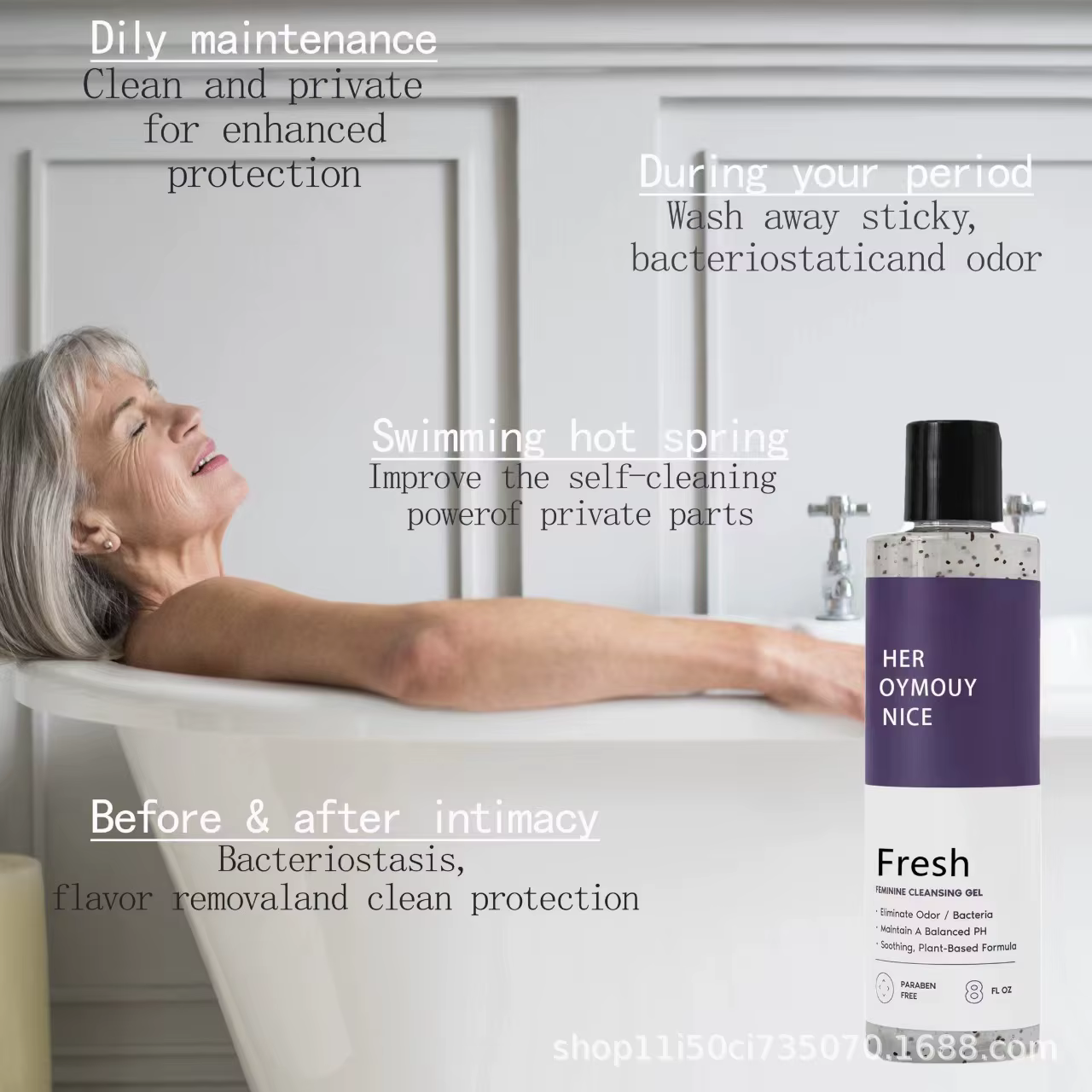 RefreshPH Balance Lavage du corps féminin naturel hydrate et rafraîchit Nettoyage doux Soins personnels