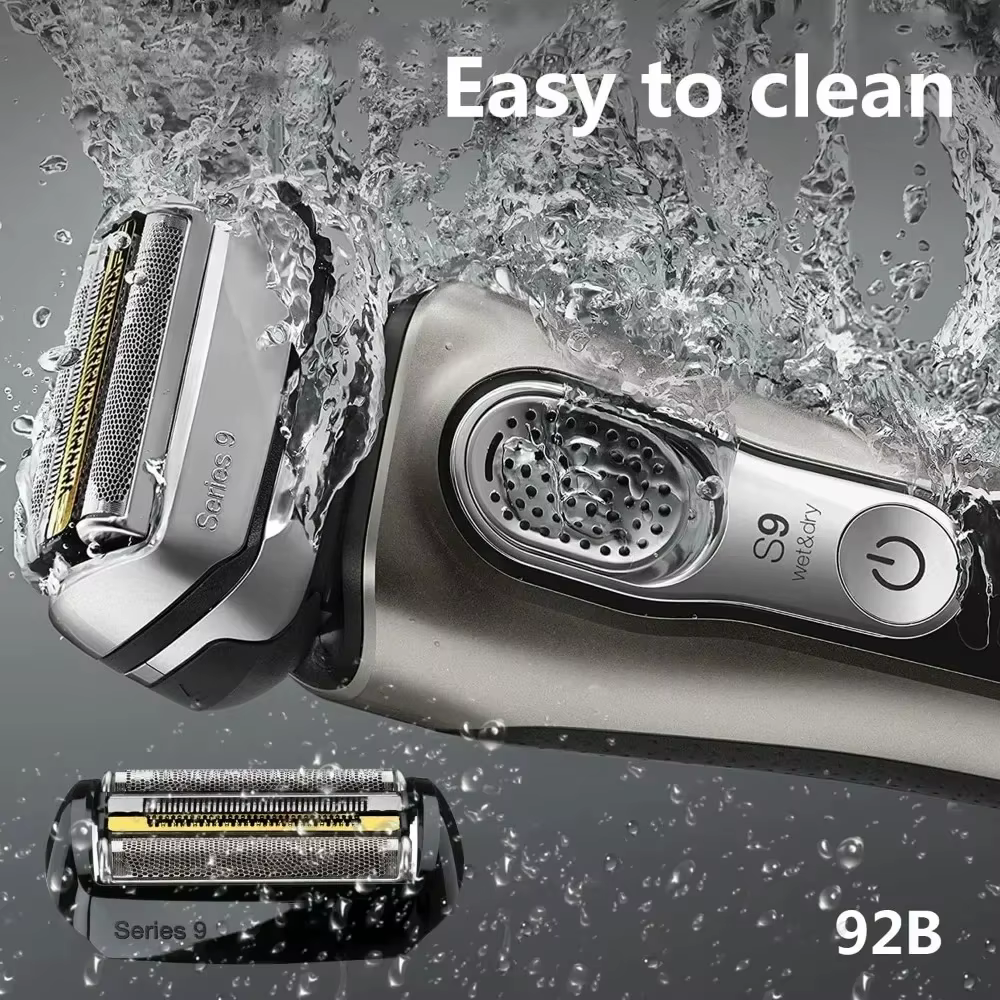 Tête de rasoir 92B 92S Foil&Cutter CASSETTE HEAD compatible avec les rasoirs Braun Series 9 S9 9080CC 9240S 9242S 9260S 9280CC 9290SS 9290CC 9291CC 9292CC